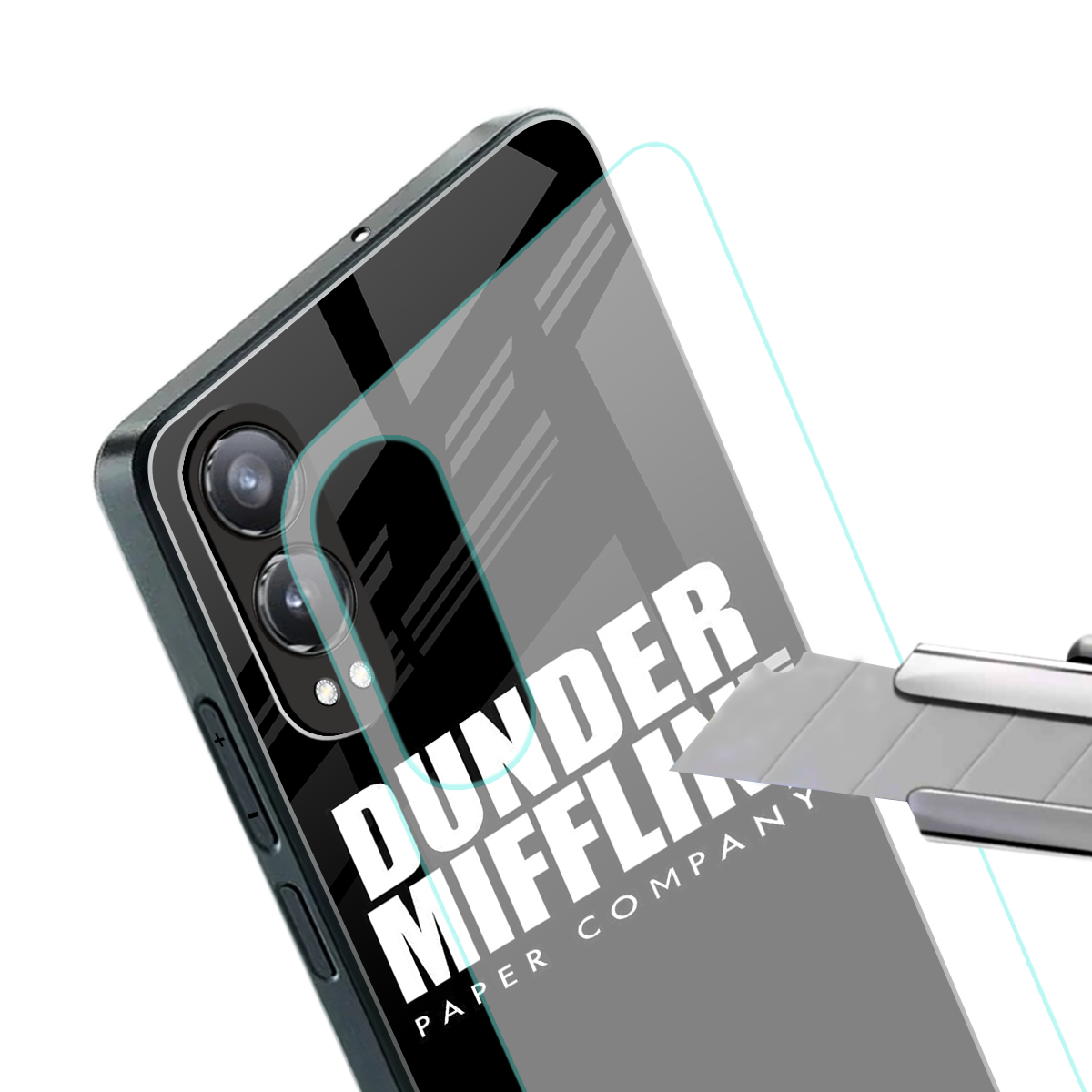 dunder mifflin back phone cover | glass case for oneplus nord ce 4 lite