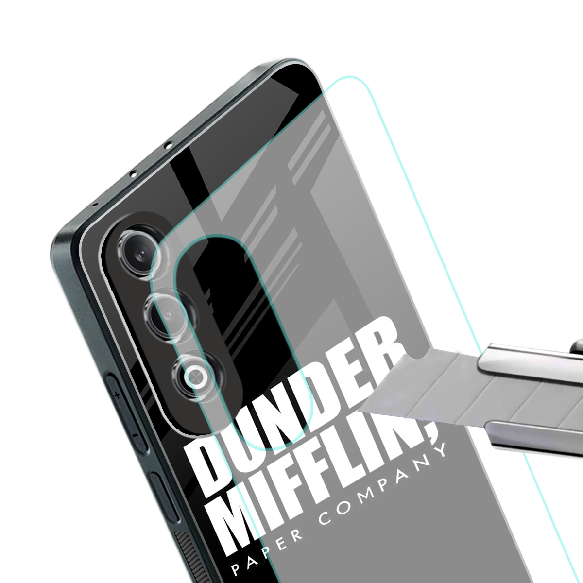 dunder mifflin back phone cover | glass case for oneplus nord ce 4