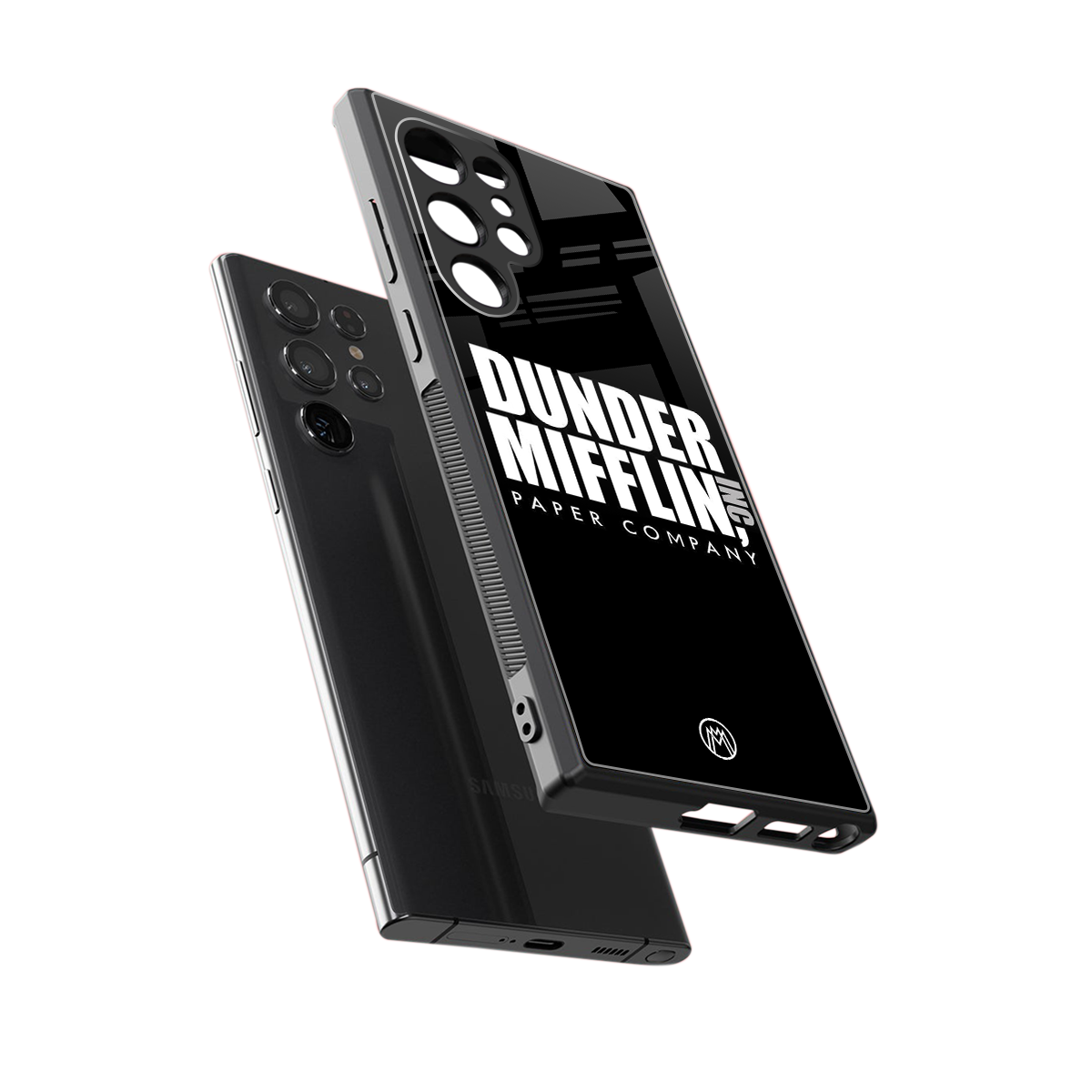 dunder mifflin back phone cover | glass case for samsung galaxy s24 ultra
