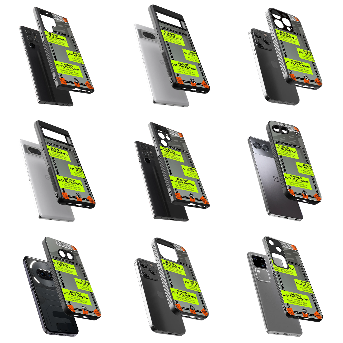 Durable Glass Back Mobile Case for iPhone, Samsung, OnePlus, Google Pixel, Redmi, Vivo, Oppo