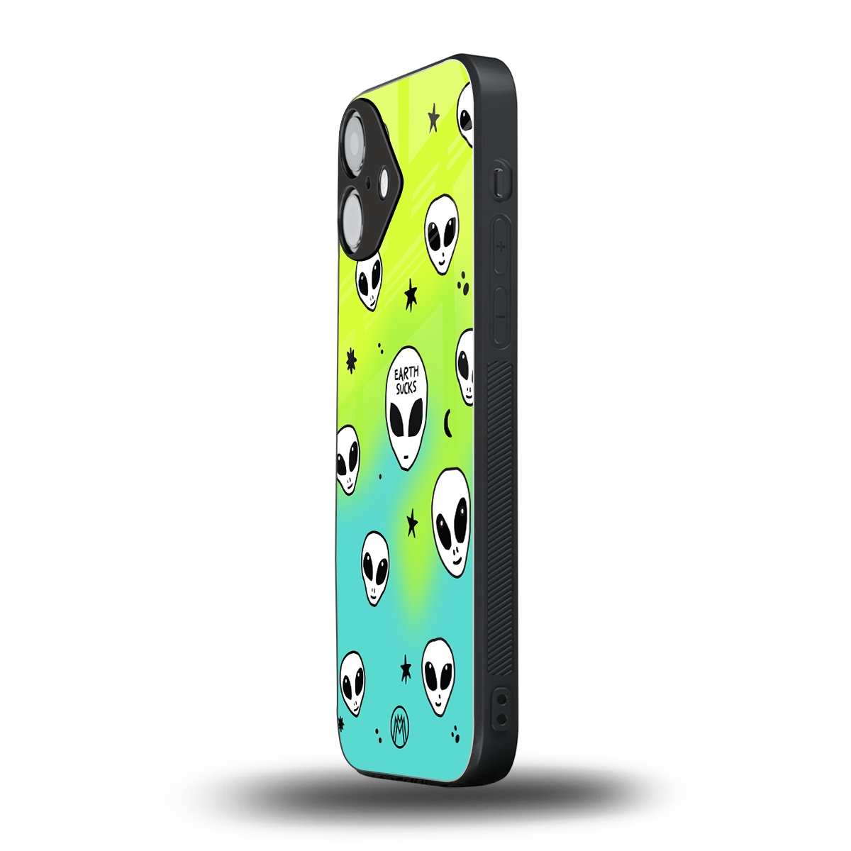 earth sucks neon edition back phone cover | glass case for iphone 16 plus
