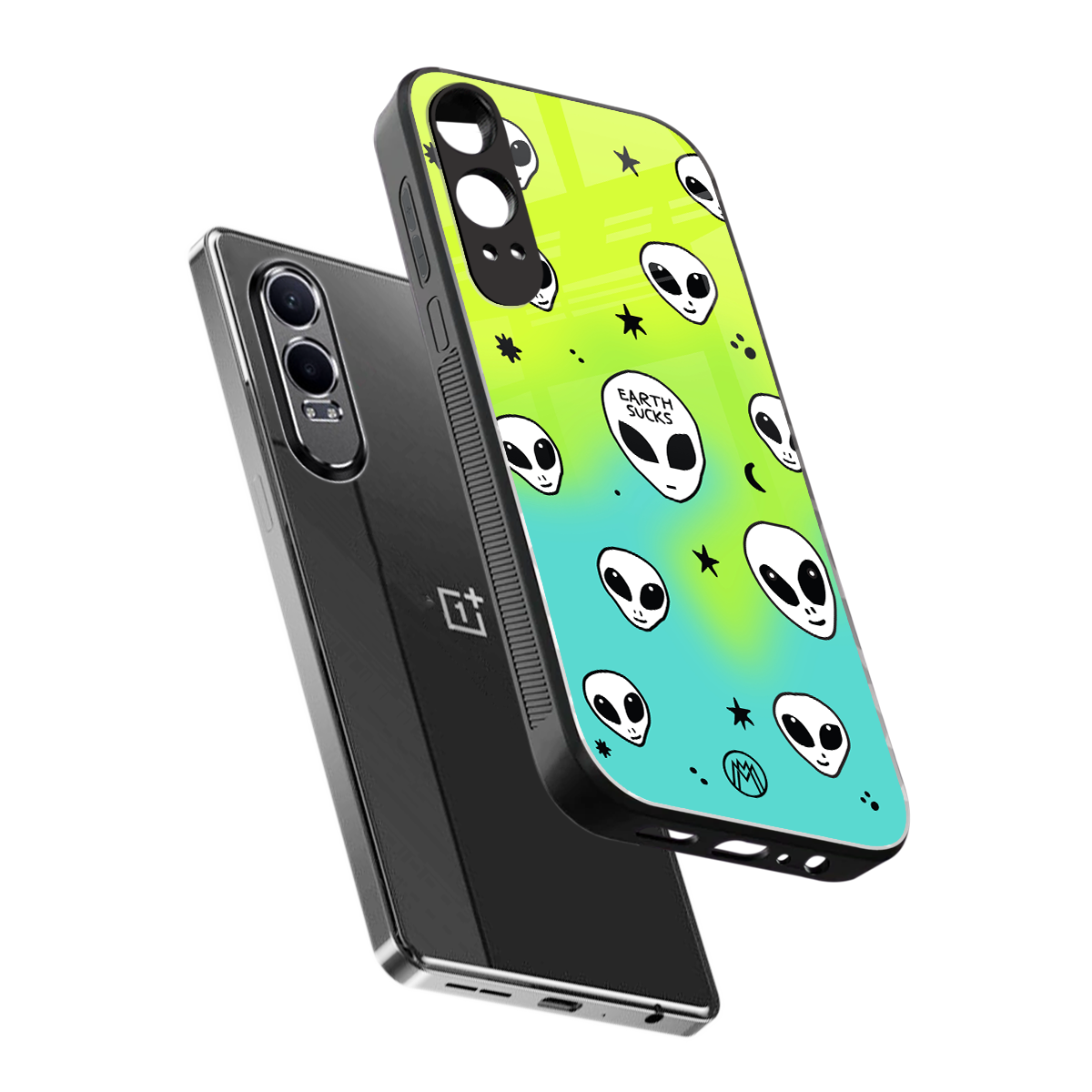 earth sucks neon edition back phone cover | glass case for oneplus nord ce 4 lite