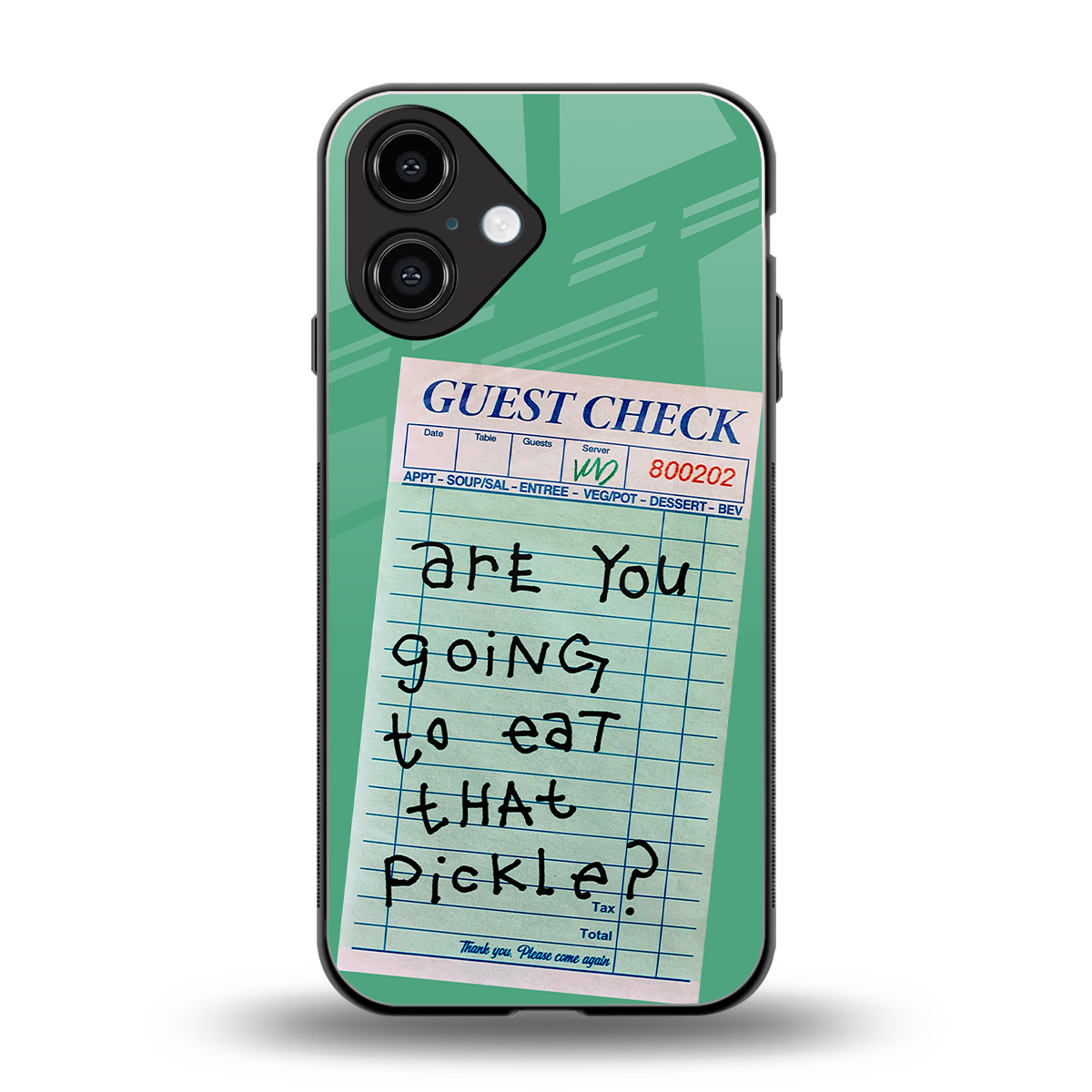eat that pickle back phone cover | glass case for iphone 16