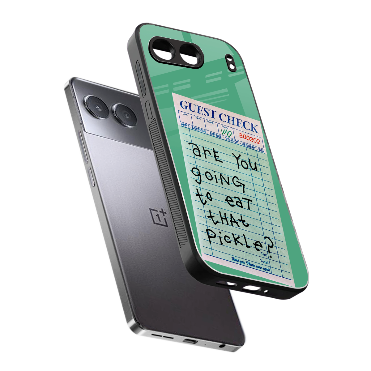 eat that pickle back phone cover | glass case for oneplus nord 4