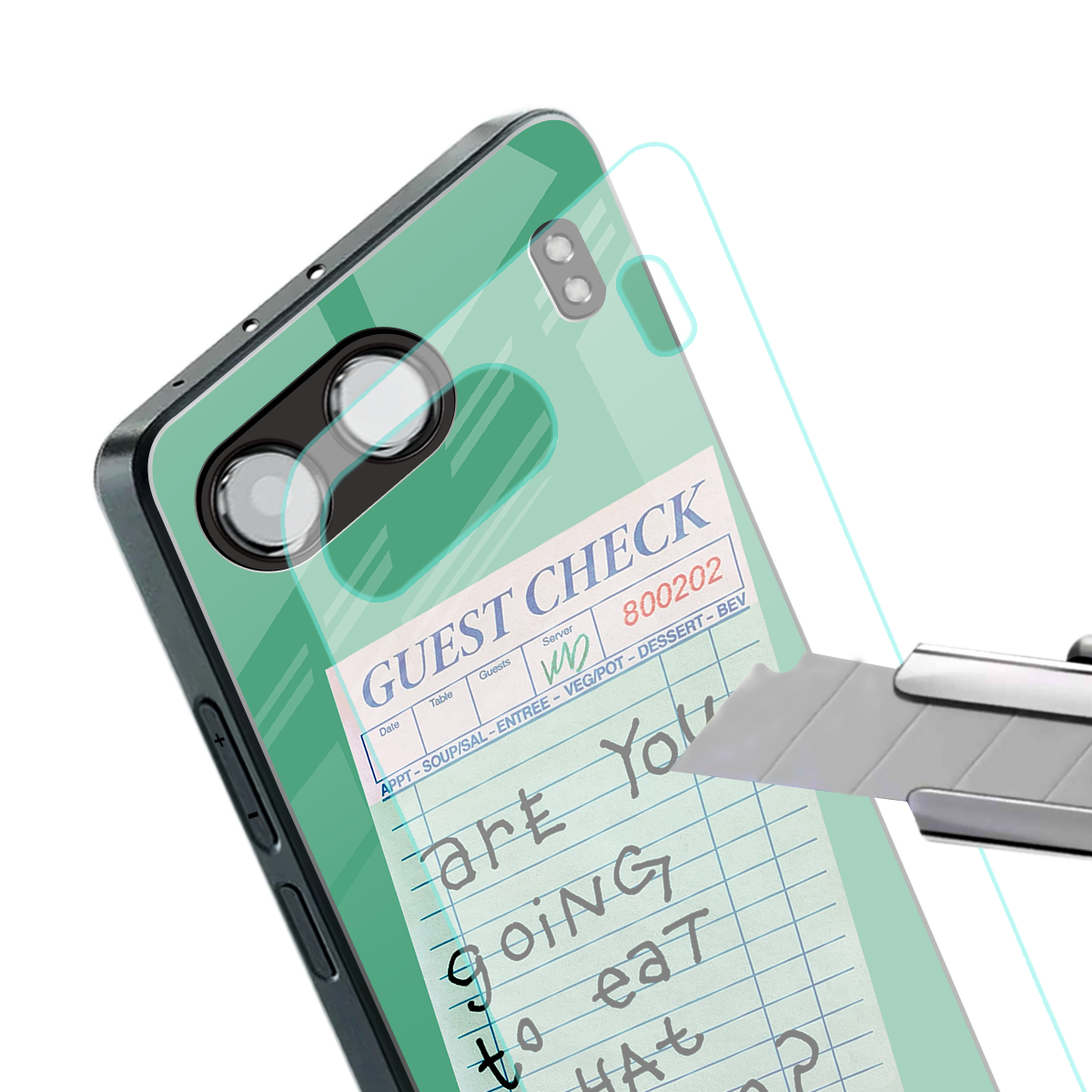 eat that pickle back phone cover | glass case for oneplus nord 4