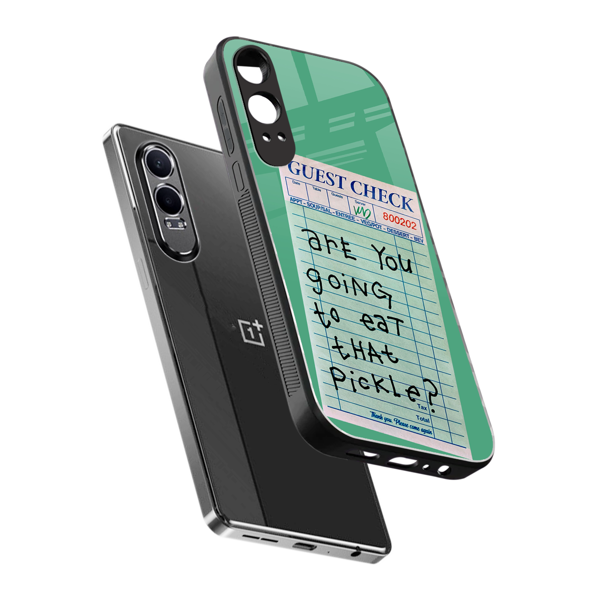eat that pickle back phone cover | glass case for oneplus nord ce 4 lite