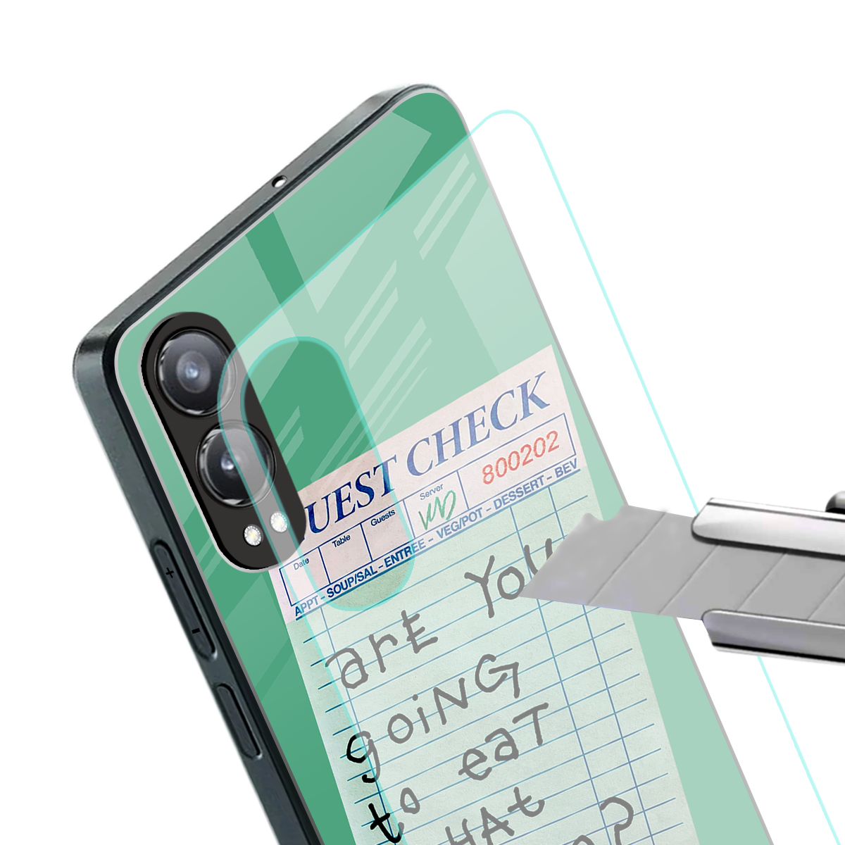 eat that pickle back phone cover | glass case for oneplus nord ce 4 lite