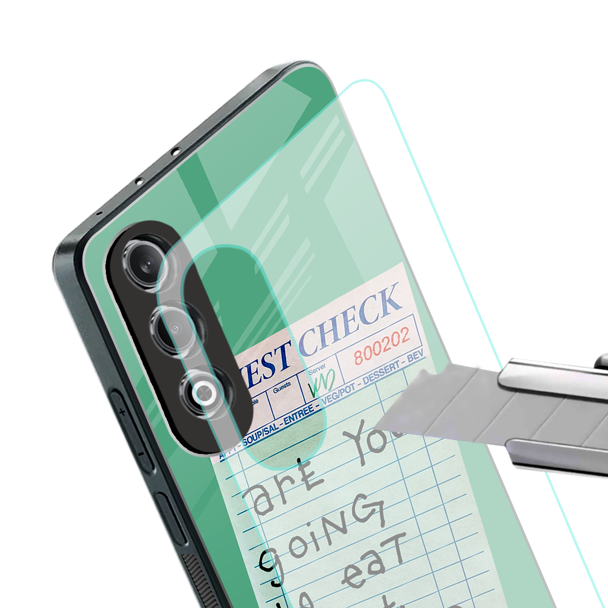 eat that pickle back phone cover | glass case for oneplus nord ce 4
