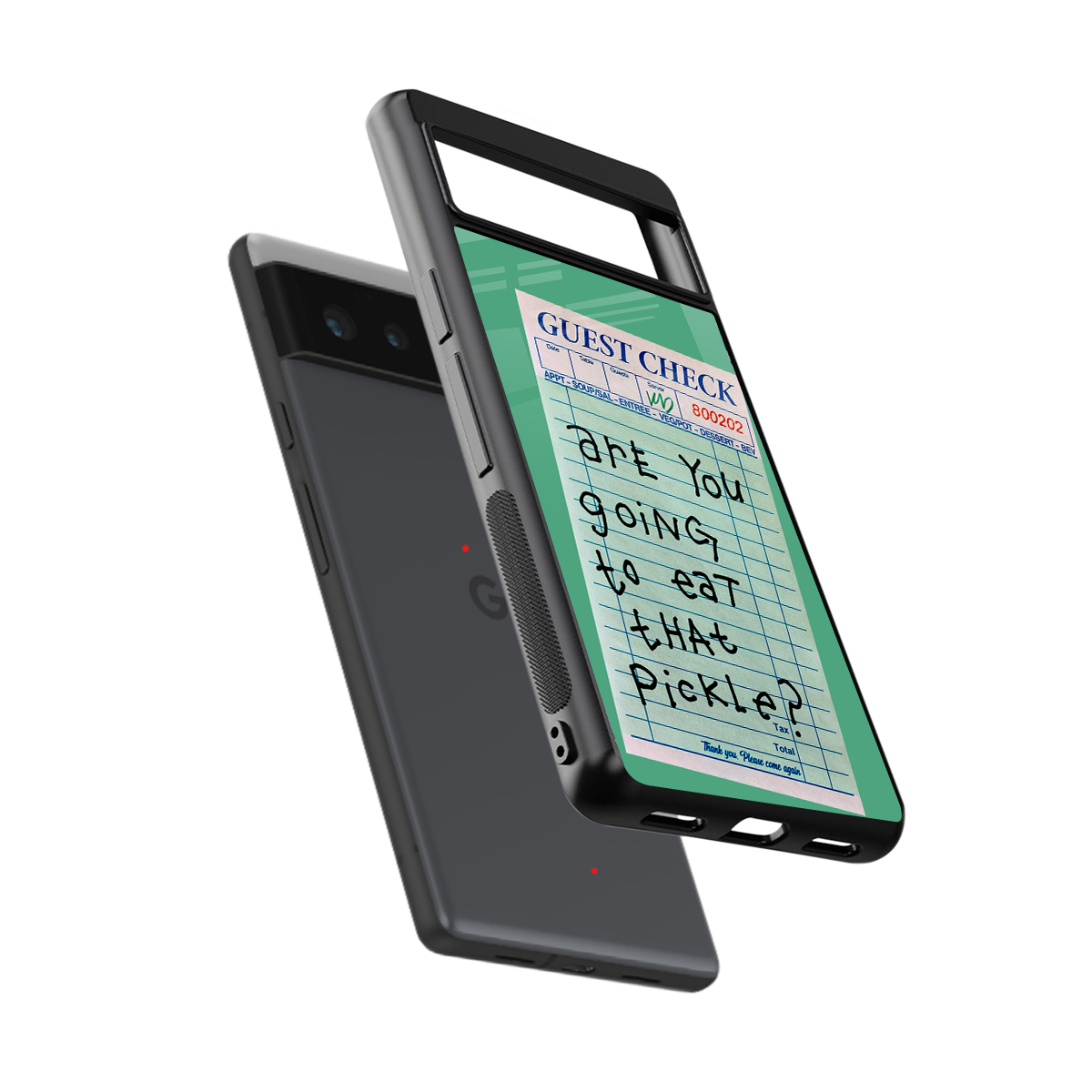 eat that pickle back phone cover | glass case for google pixel 6
