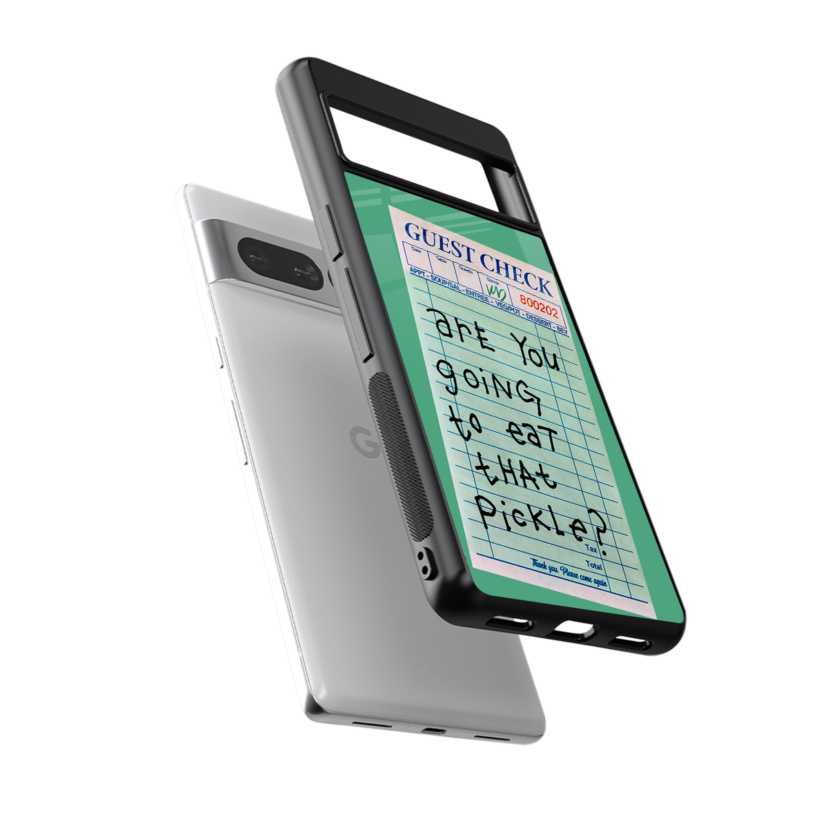 eat that pickle back phone cover | glass case for google pixel 7 pro