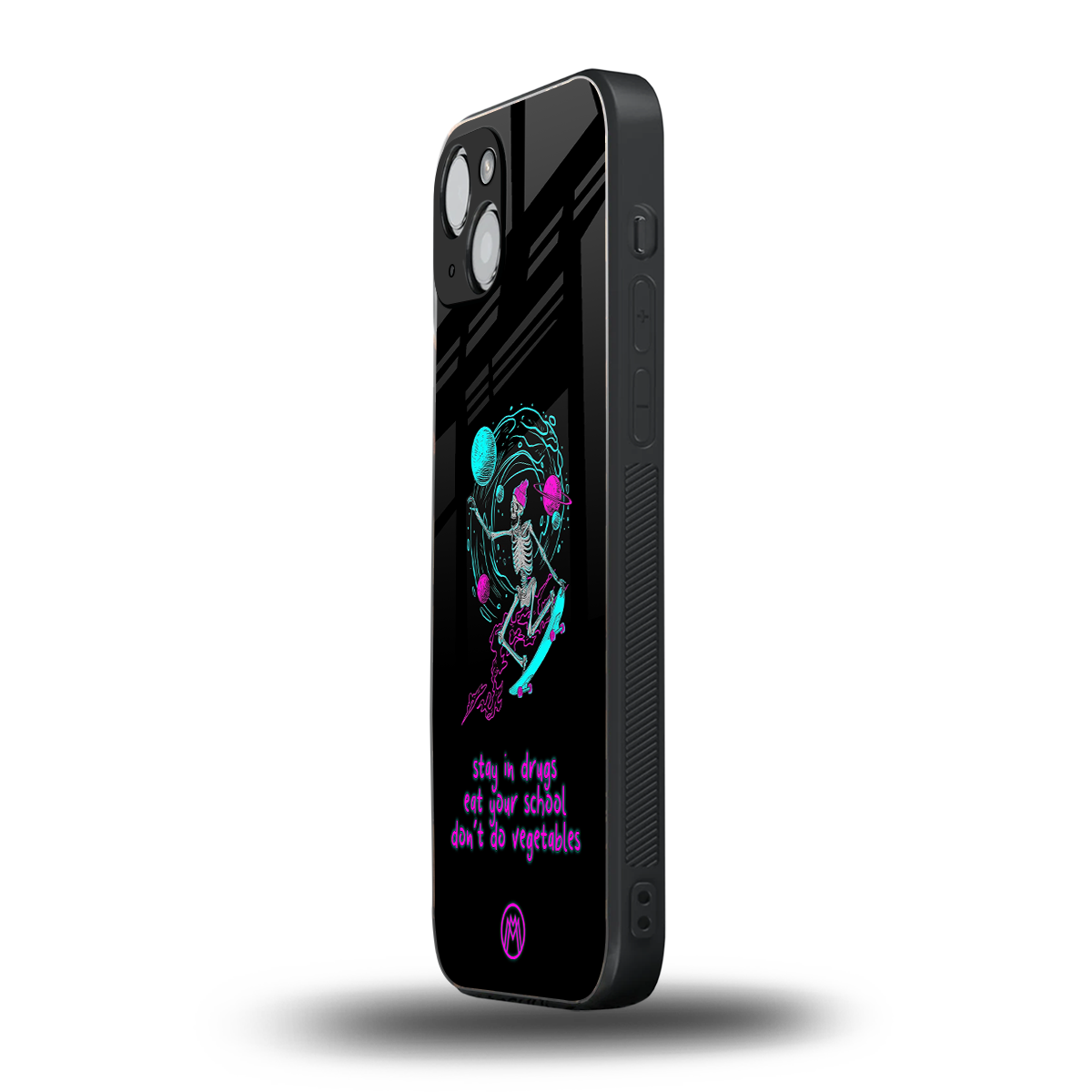 eat your school back phone cover | glass case for iphone 15 plus