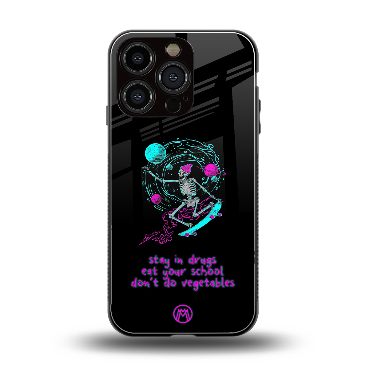 eat your school back phone cover | glass case for iphone 16 pro