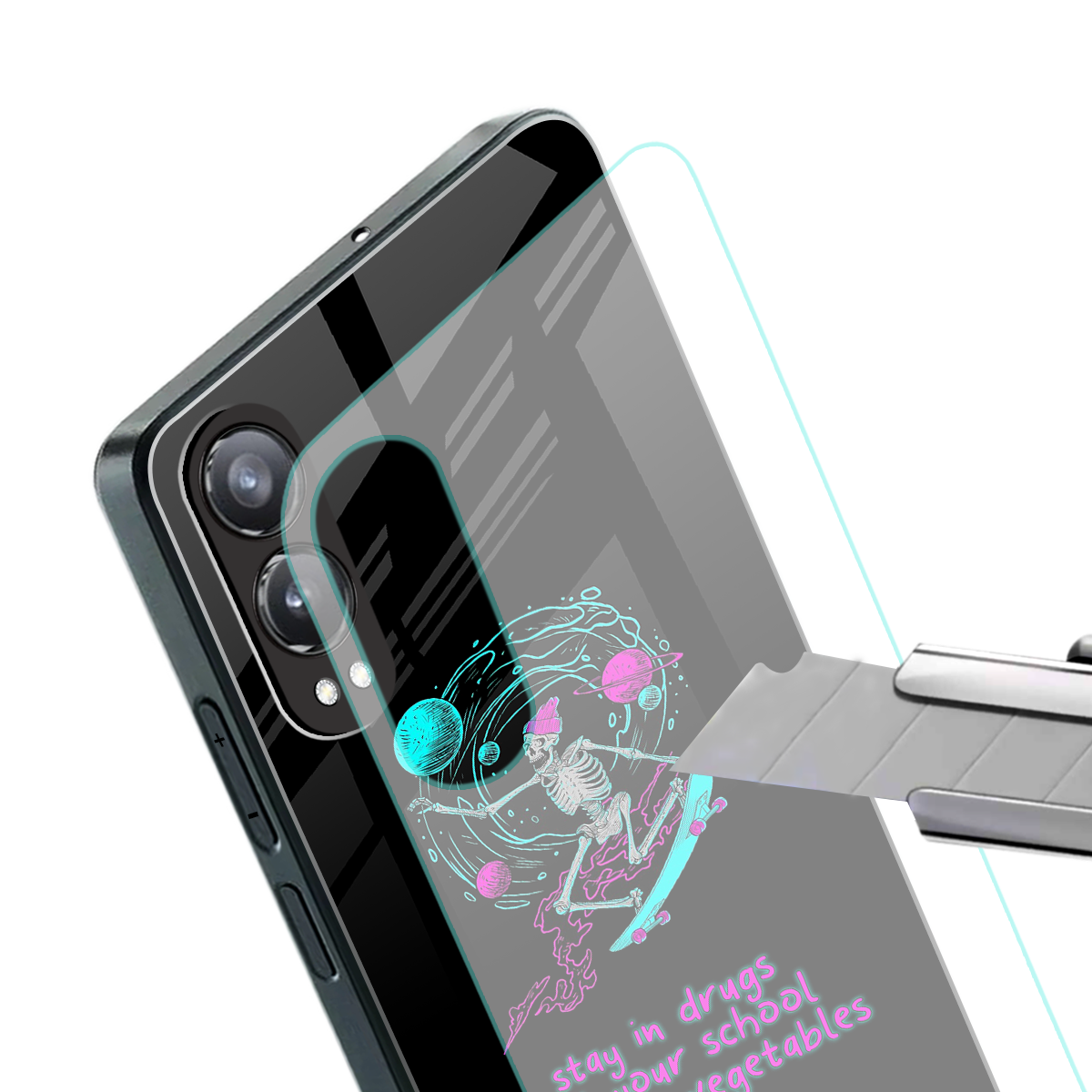eat your school back phone cover | glass case for oneplus nord ce 4 lite