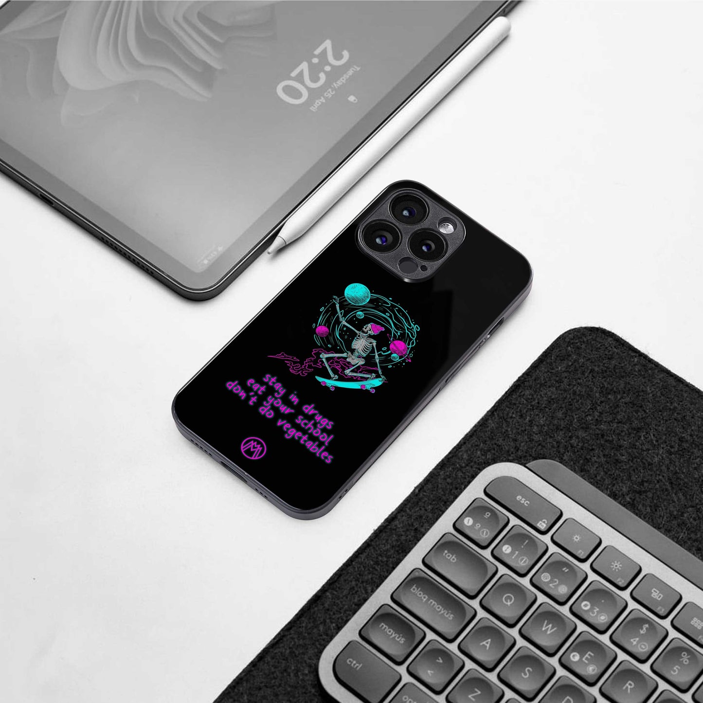 eat your school back phone cover | glass case for iphone 14 pro max