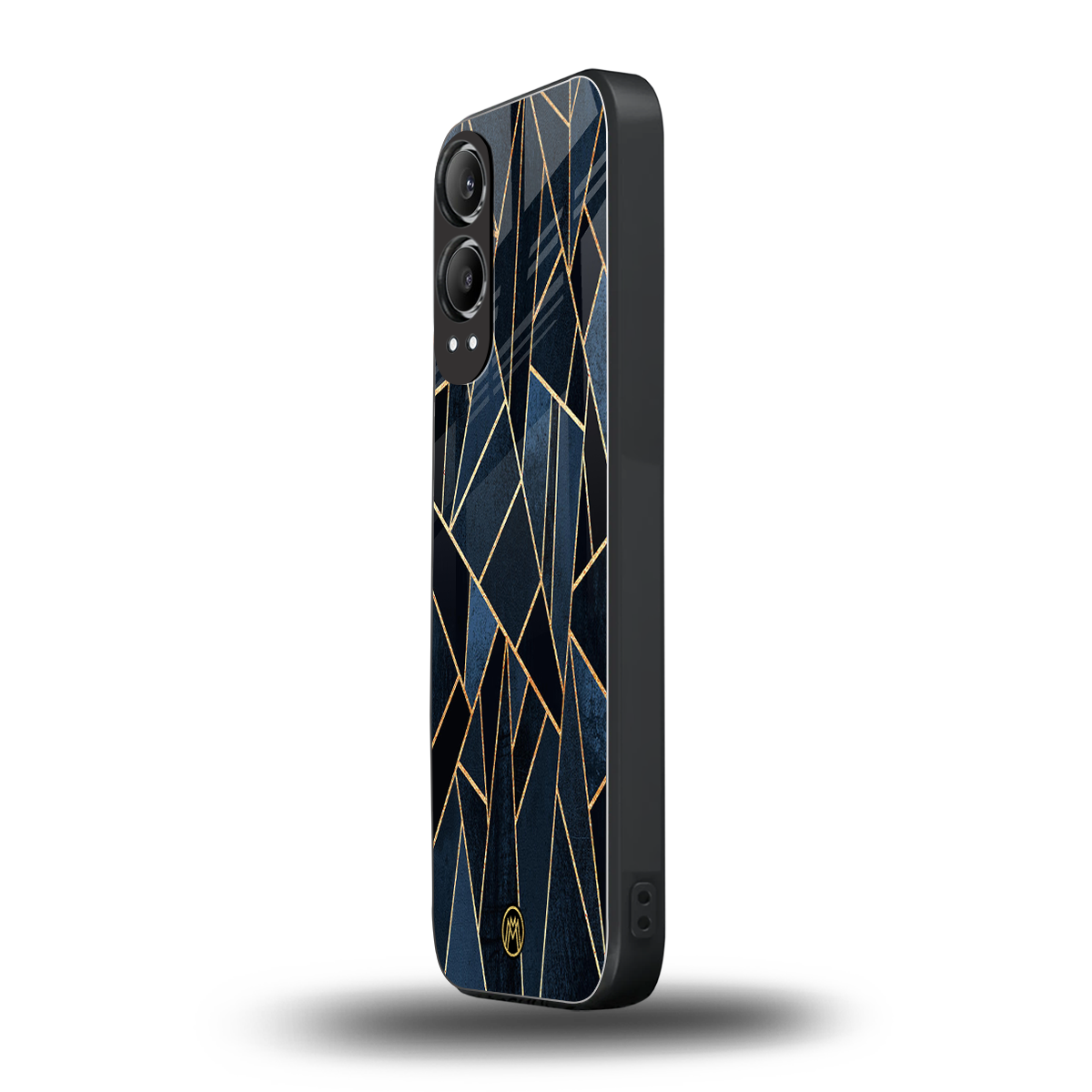 elite blue geometric back phone cover | glass case for oneplus nord ce 4 lite