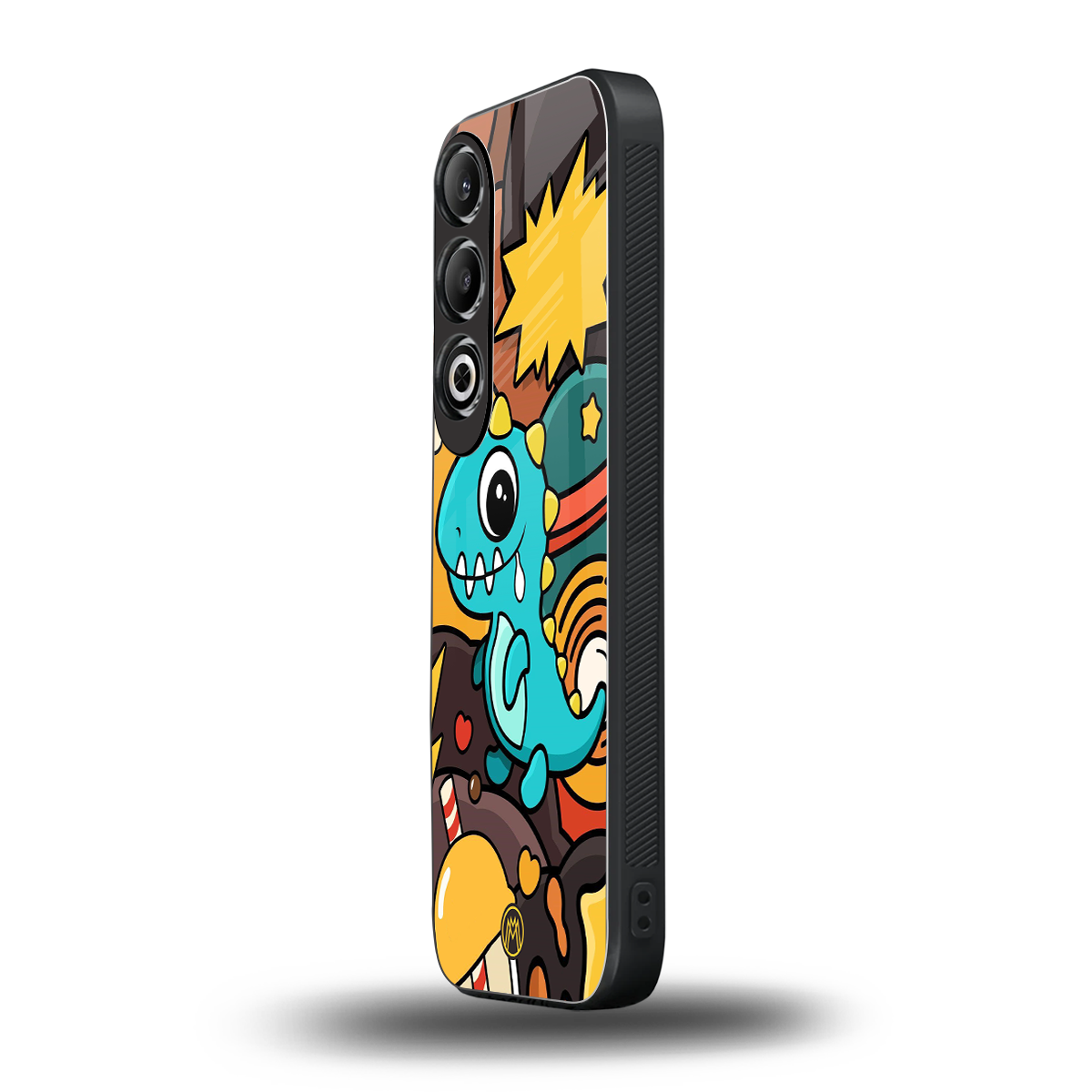 emerald green dinosaur back phone cover | glass case for oneplus nord ce 4