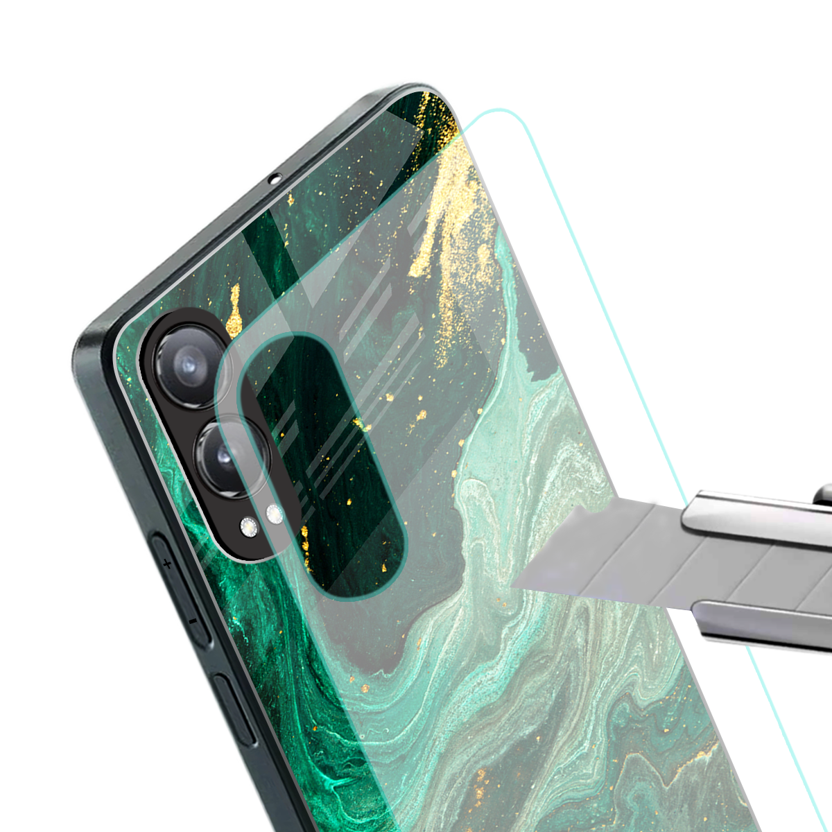 emerald pool back phone cover | glass case for oneplus nord ce 4 lite