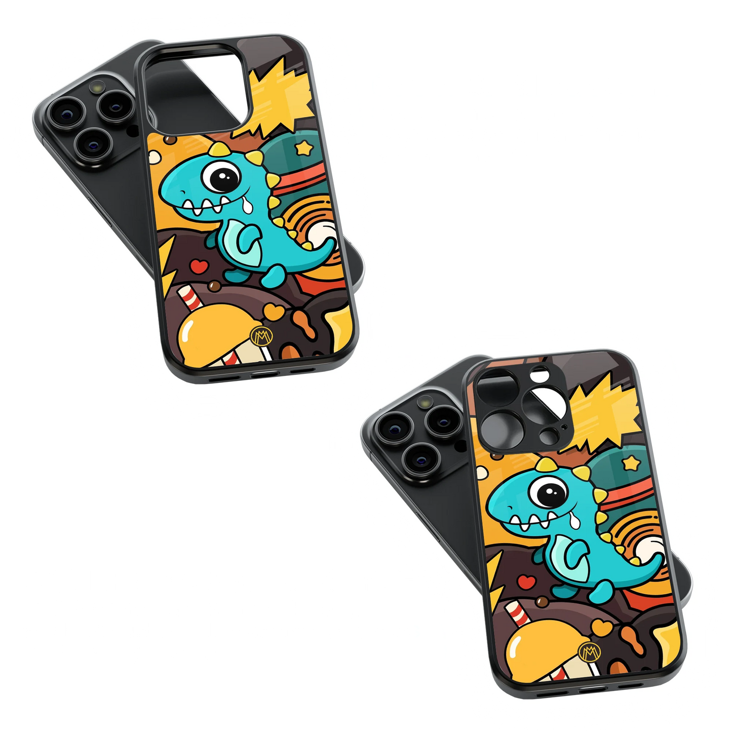Trendy Glass Back Mobile Case for iPhone, Samsung, Redmi, OnePlus, Google Pixel, Motorola
