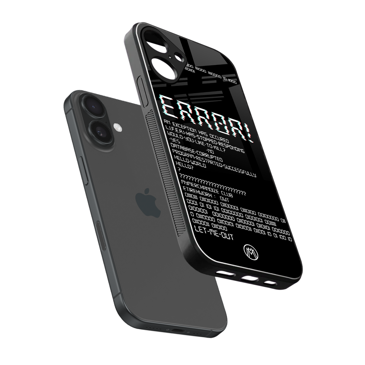error back phone cover | glass case for iphone 16 plus