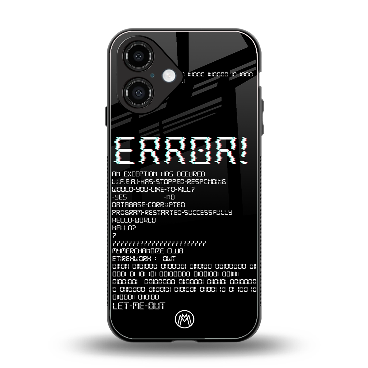 error back phone cover | glass case for iphone 16