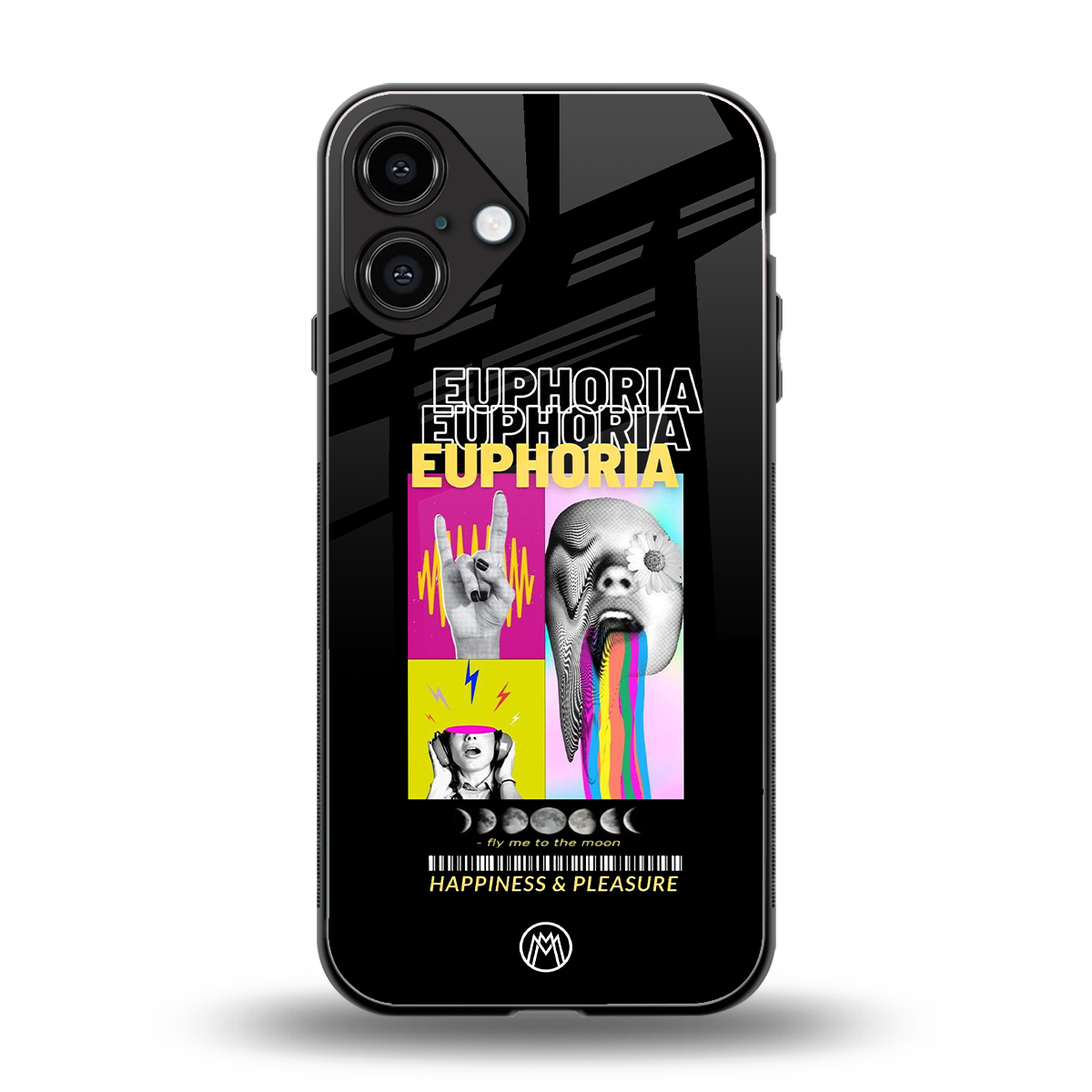 euphoria back phone cover | glass case for iphone 16 plus