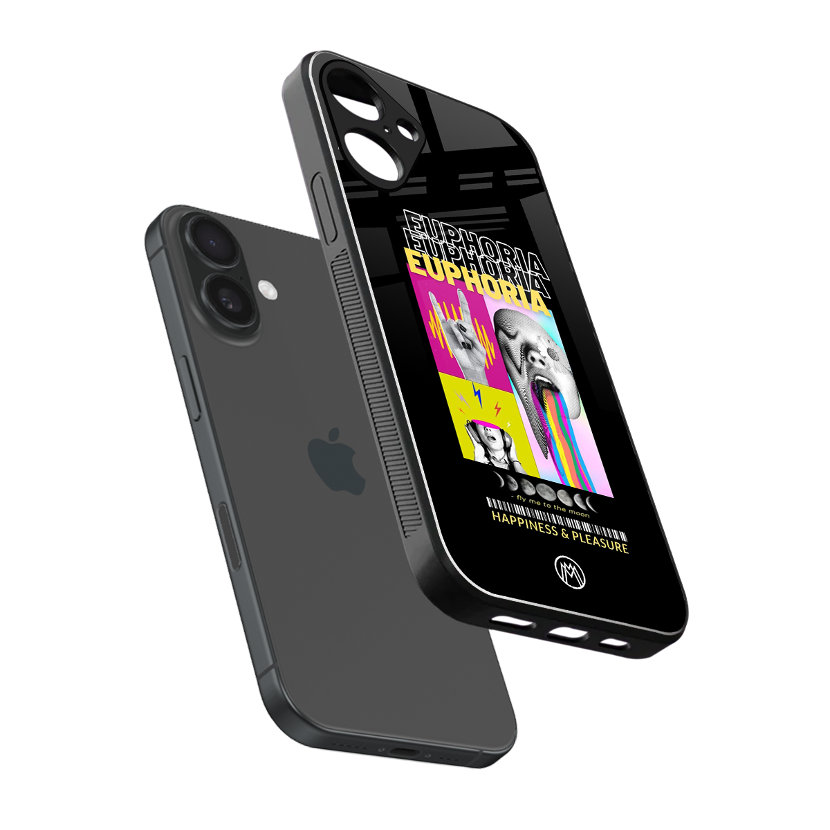 euphoria back phone cover | glass case for iphone 16 plus