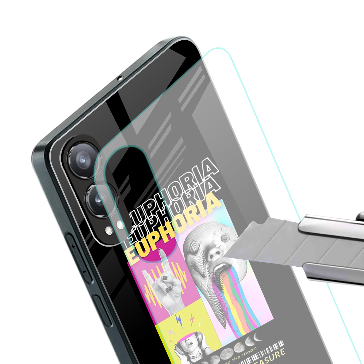 euphoria back phone cover | glass case for oneplus nord ce 4 lite