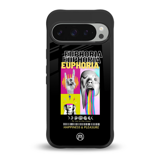 euphoria back phone cover | glass case for google pixel 9 pro