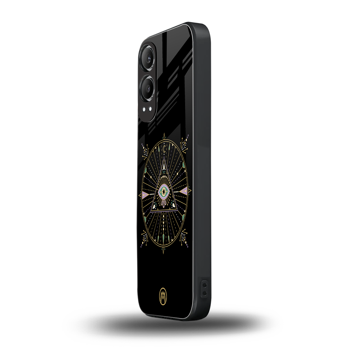 evil eye mandala black back phone cover | glass case for oneplus nord ce 4 lite