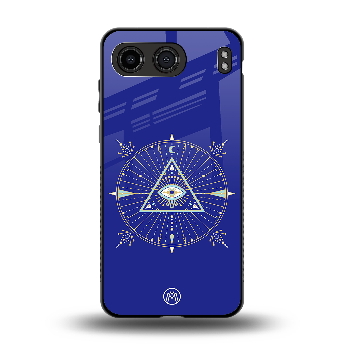 evil eye mandala blue back phone cover | glass case for oneplus nord 4