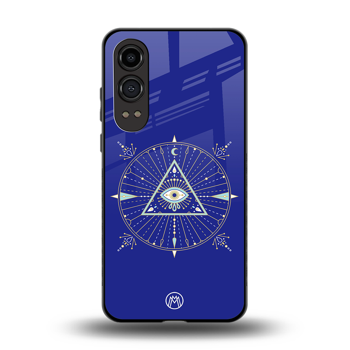 evil eye mandala blue back phone cover | glass case for oneplus nord ce 4 lite