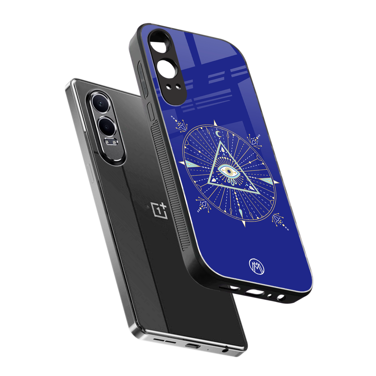 evil eye mandala blue back phone cover | glass case for oneplus nord ce 4 lite