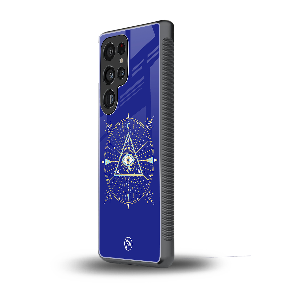 evil eye mandala blue back phone cover | glass case for samsung galaxy s25 ultra