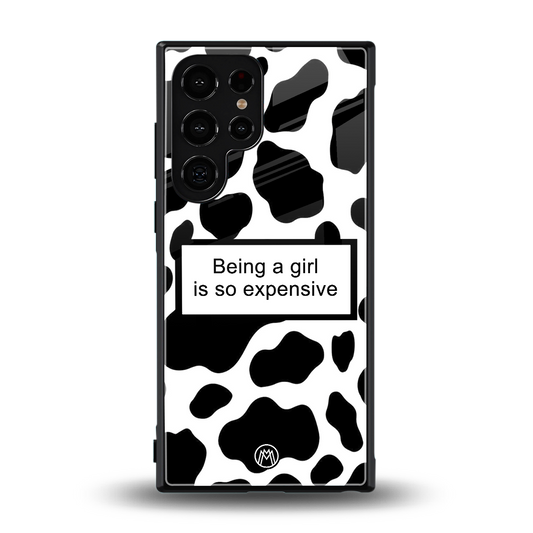 expensive girl back phone cover | glass case for samsung galaxy s24 ultra