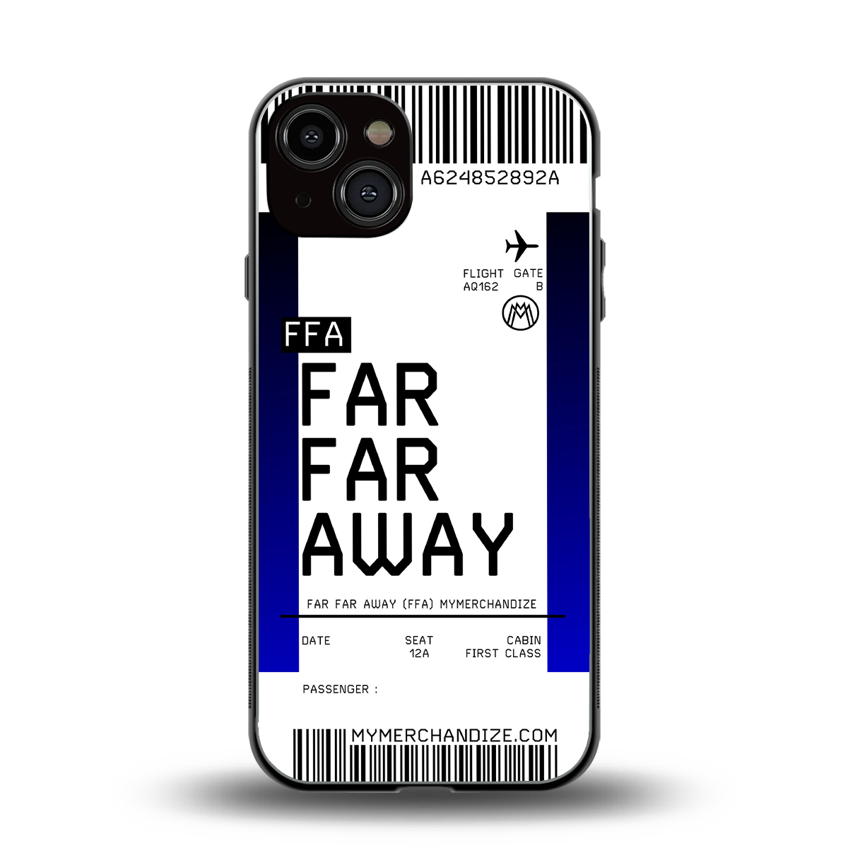 far far away boarding pass ticket back phone cover | glass case for iphone 13