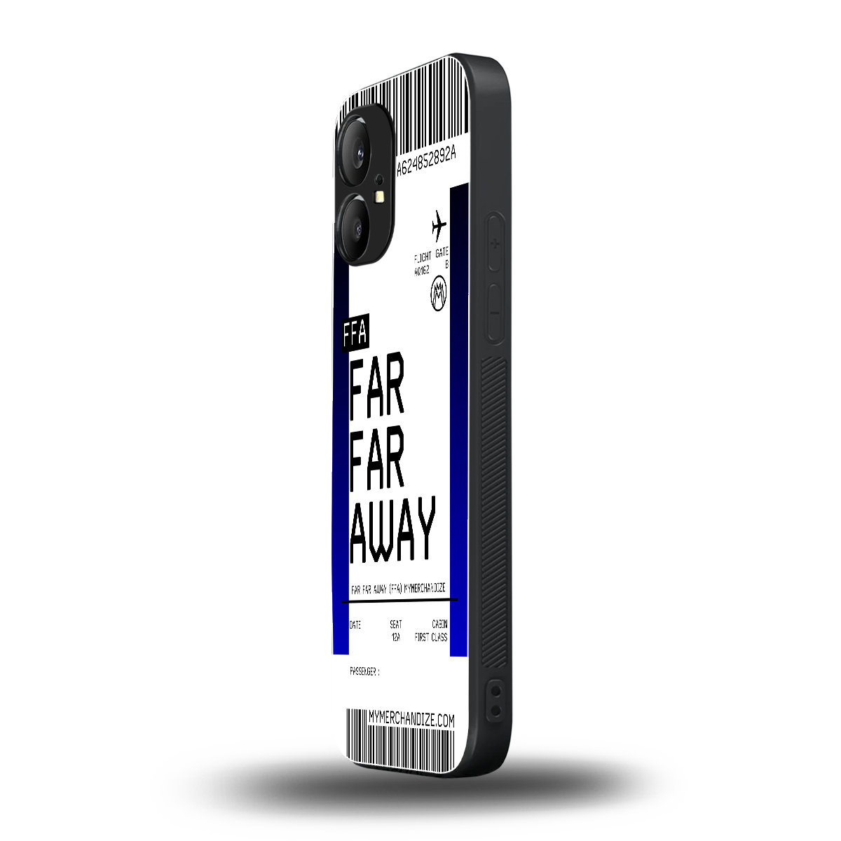 far far away boarding pass ticket back phone cover | glass case for nothing phone 1