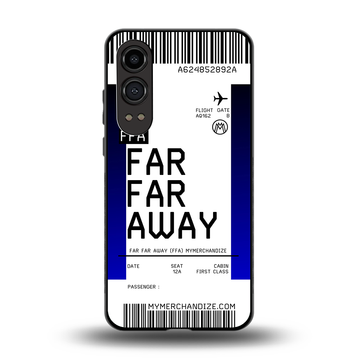 far far away boarding pass ticket back phone cover | glass case for oneplus nord ce 4 lite