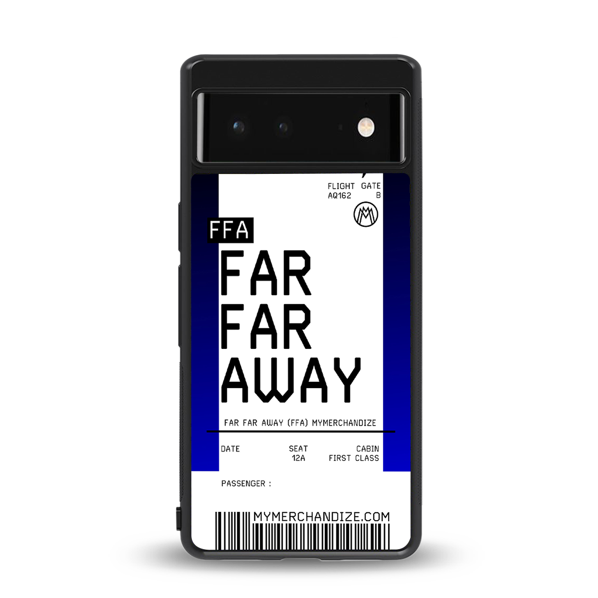 far far away boarding pass ticket back phone cover | glass case for Google Pixel 6A