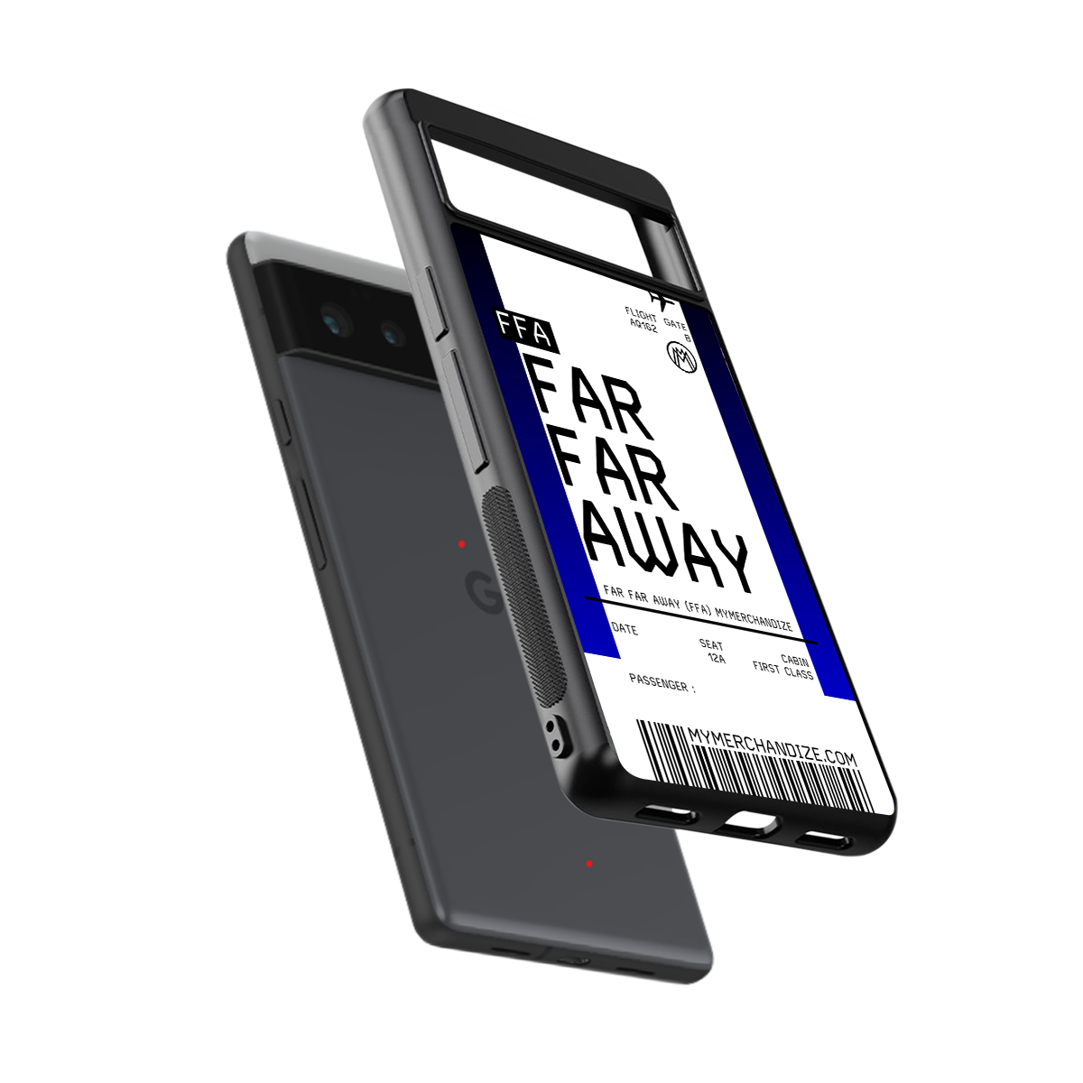 far far away boarding pass ticket back phone cover | glass case for Google Pixel 6A
