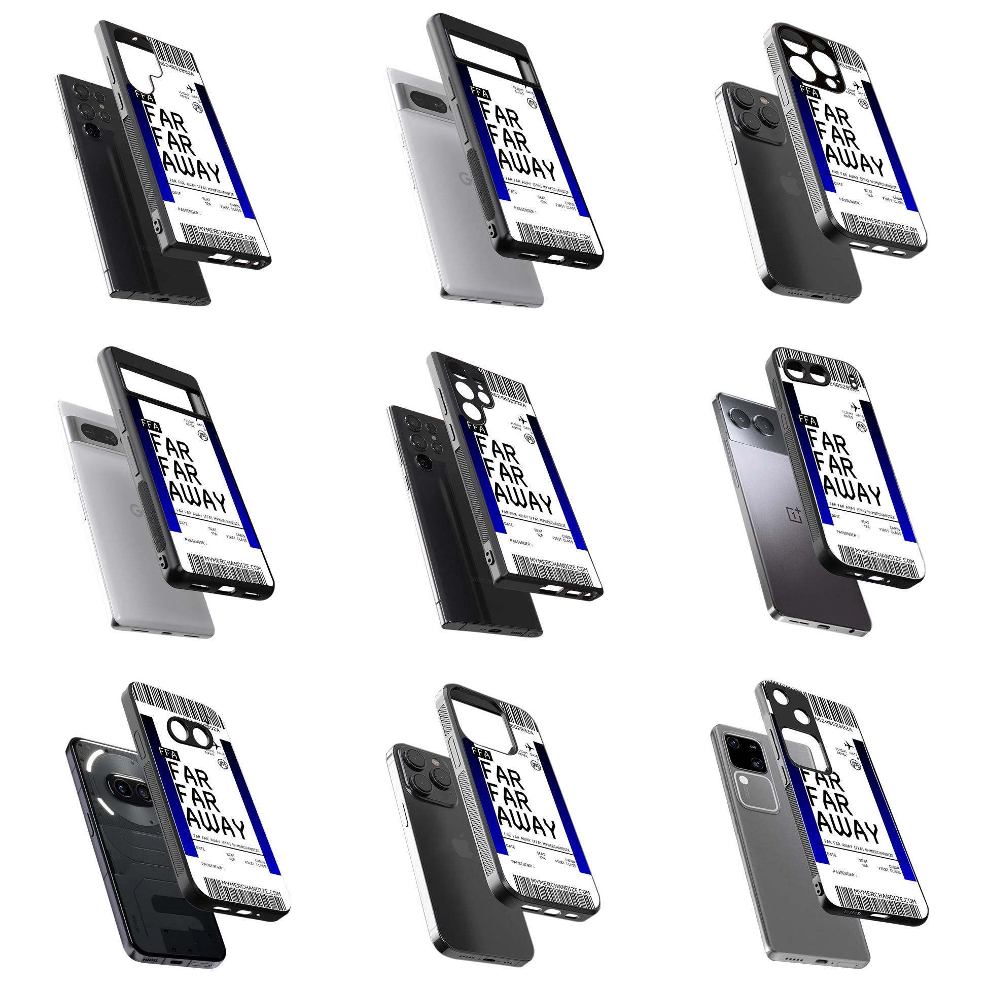 Durable Glass Back Mobile Case for iPhone, Samsung, OnePlus, Google Pixel, Redmi, Vivo, Oppo