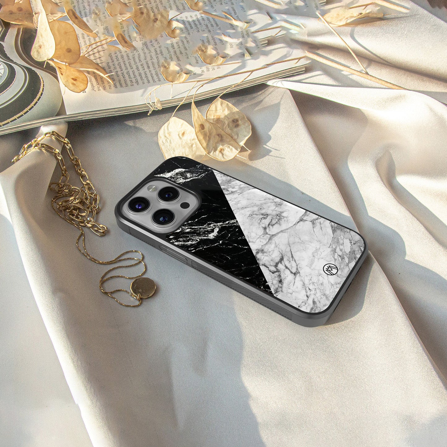 fatal contradiction back phone cover | glass case for iphone 16 pro max