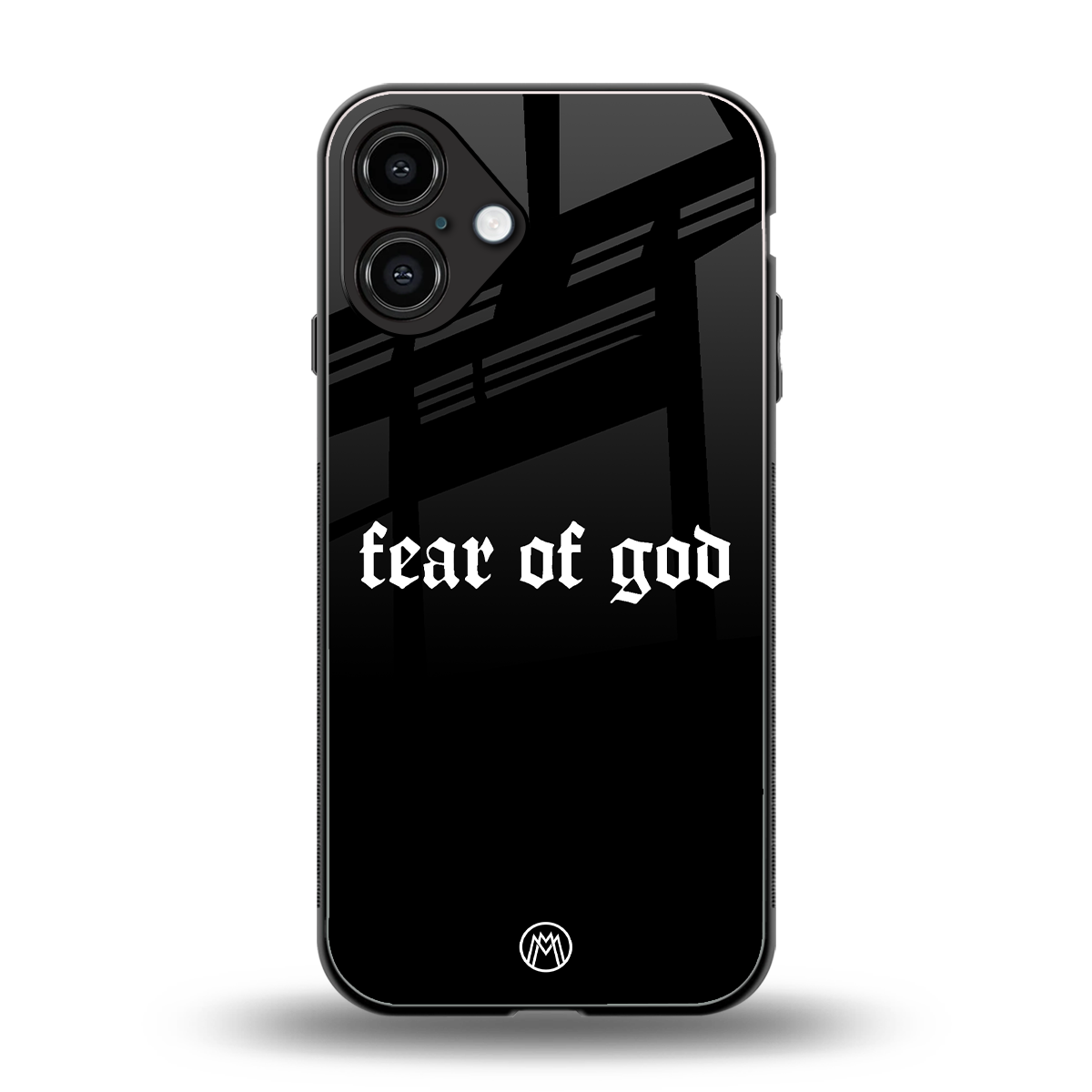 fear of god back phone cover | glass case for iphone 16 plus