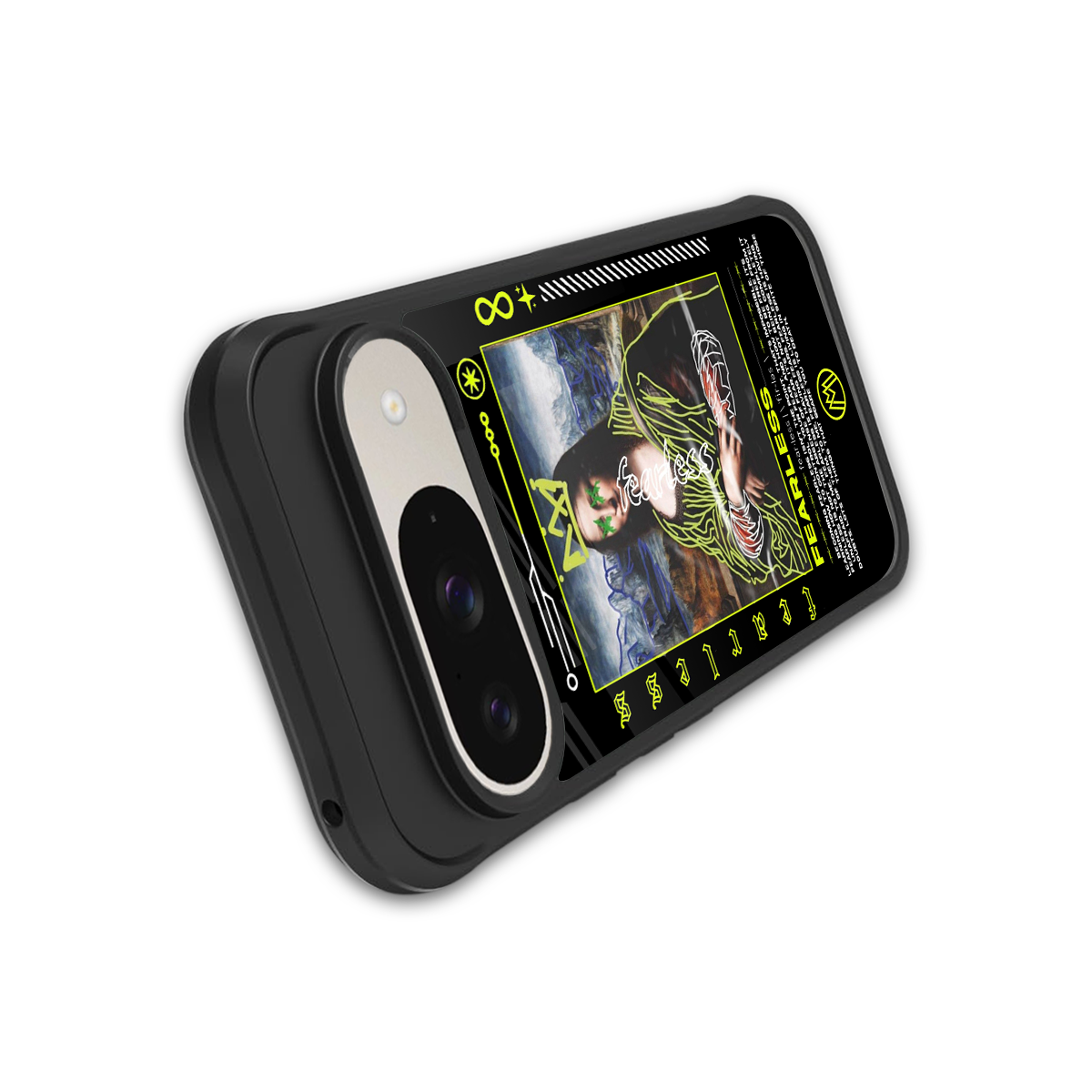 fearless mona lisa back phone cover | glass case for google pixel 9