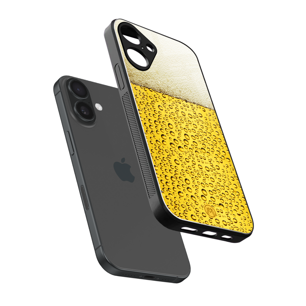 fizzy beer back phone cover | glass case for iphone 16 plus