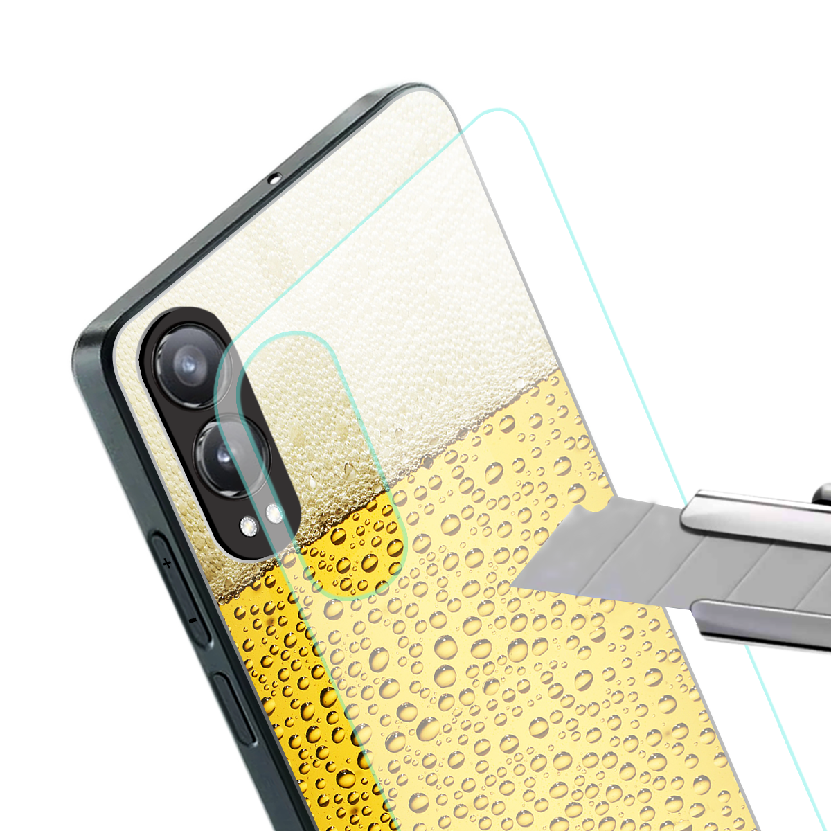 fizzy beer back phone cover | glass case for oneplus nord ce 4 lite