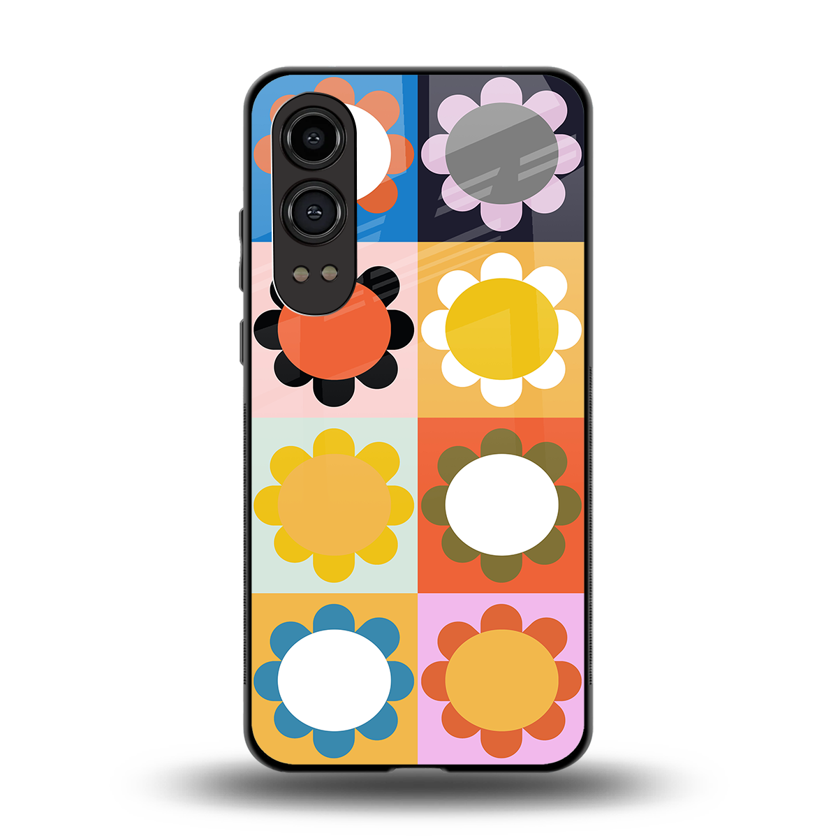 floral joy back phone cover | glass case for oneplus nord ce 4 lite