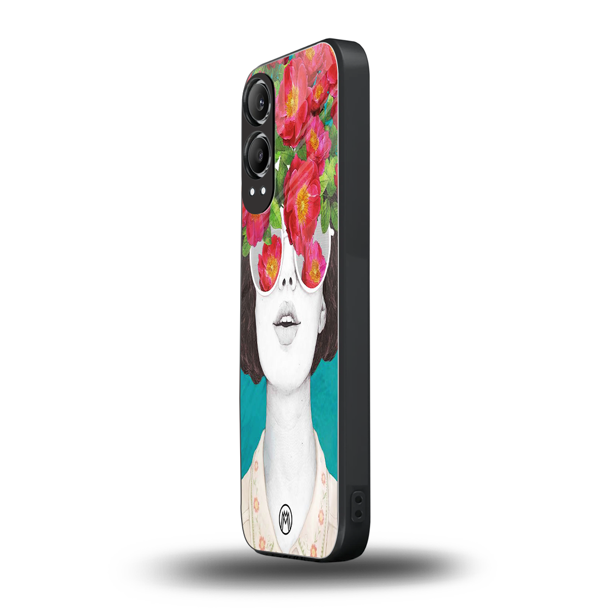 flowery eyes back phone cover | glass case for oneplus nord ce 4 lite
