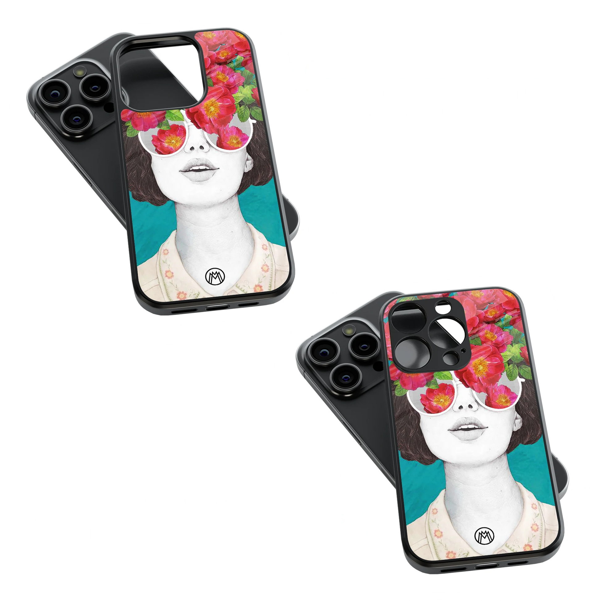 Trendy Glass Back Mobile Case for iPhone, Samsung, Redmi, OnePlus, Google Pixel, Motorola