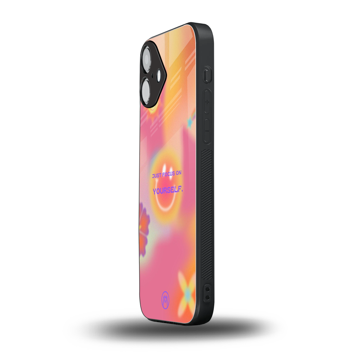 focus on yourself back phone cover | glass case for iphone 16 plus