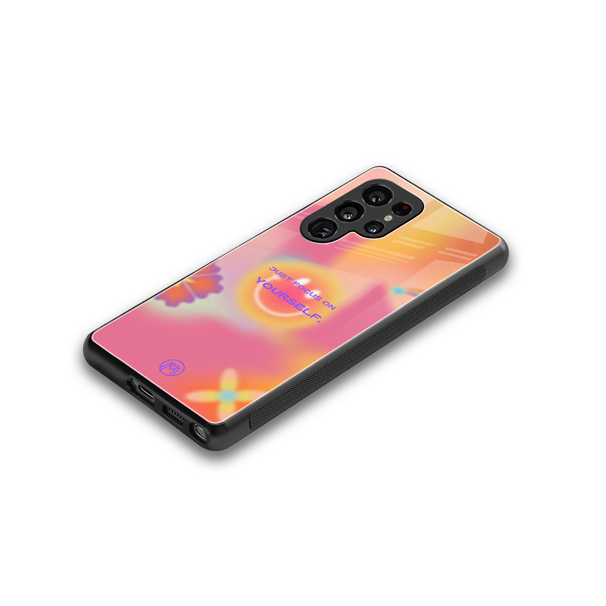 focus on yourself back phone cover | glass case for samsung galaxy s25 ultra